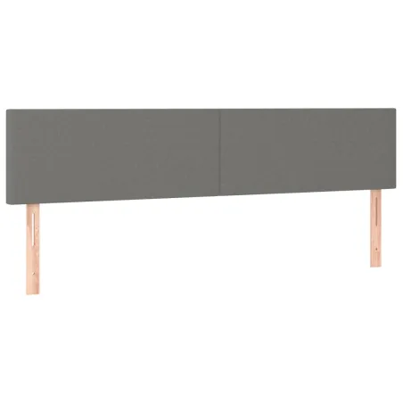 Tête de lit à LED Gris foncé 200x5x78/88 cm Tissu