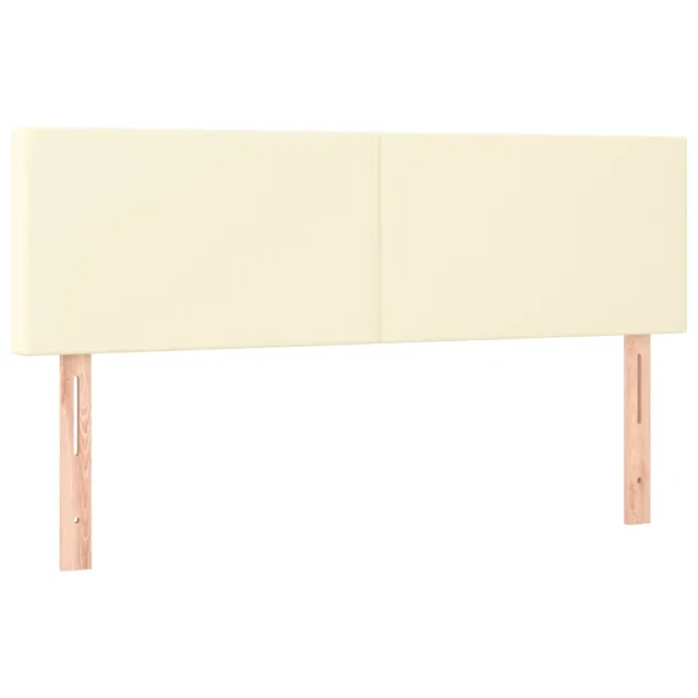 Tête de lit à LED Crème 144x5x78/88 cm Similicuir