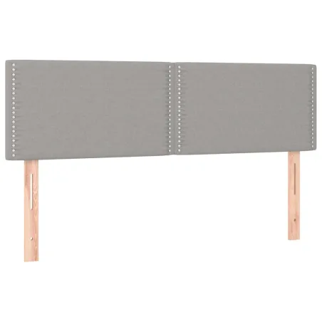 Tête de lit à LED Gris clair 144x5x78/88 cm Tissu
