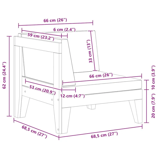 Canapé d'angle sectionnel et coussins gris foncé Bois d'acacia