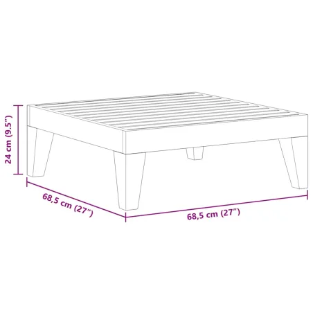 Table de jardin 68,5x68,5x24 cm Bois d'acacia massif