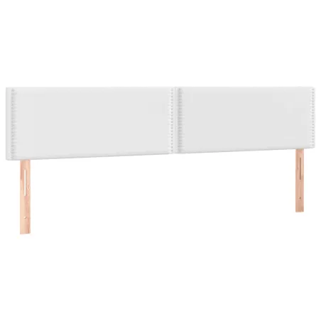 Tête de lit à LED Blanc 200x5x78/88 cm Similicuir