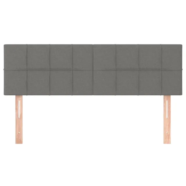 Tête de lit à LED Gris foncé 144x5x78/88 cm Tissu