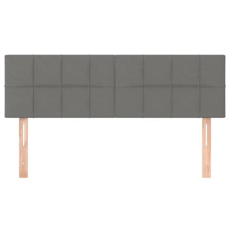 Tête de lit à LED Gris foncé 144x5x78/88 cm Tissu