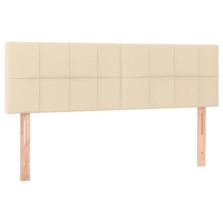 Tête de lit à LED Crème 144x5x78/88 cm Tissu