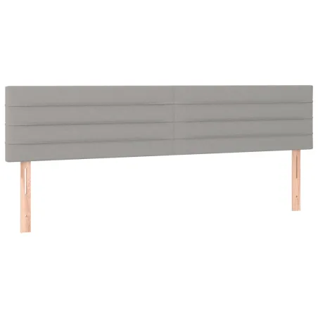 Tête de lit à LED Gris clair 180x5x78/88 cm Tissu