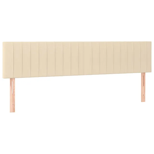 Tête de lit à LED Crème 200x5x78/88 cm Tissu