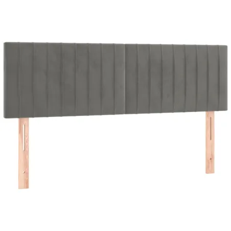 Tête de lit à LED Gris clair 144x5x78/88 cm Velours