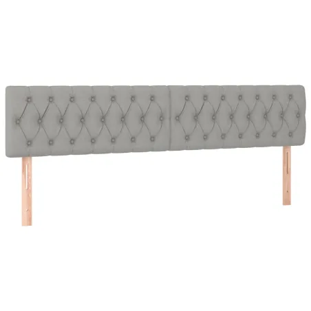 Tête de lit à LED Gris clair 180x7x78/88 cm Tissu
