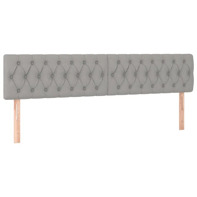 Tête de lit à LED Gris clair 200x7x78/88 cm Tissu