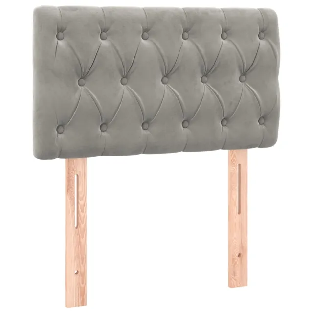 Tête de lit à LED Gris clair 80x7x78/88 cm Velours