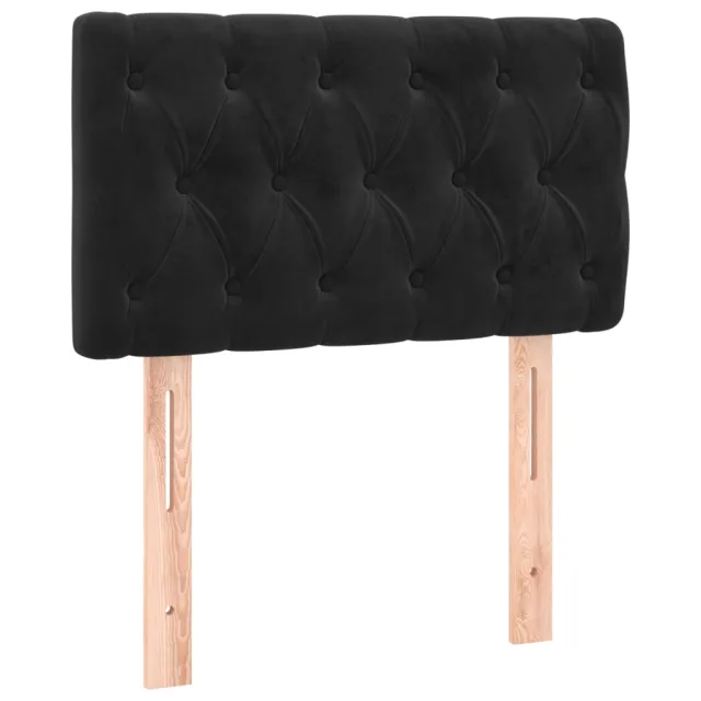 Tête de lit à LED Noir 80x7x78/88 cm Velours