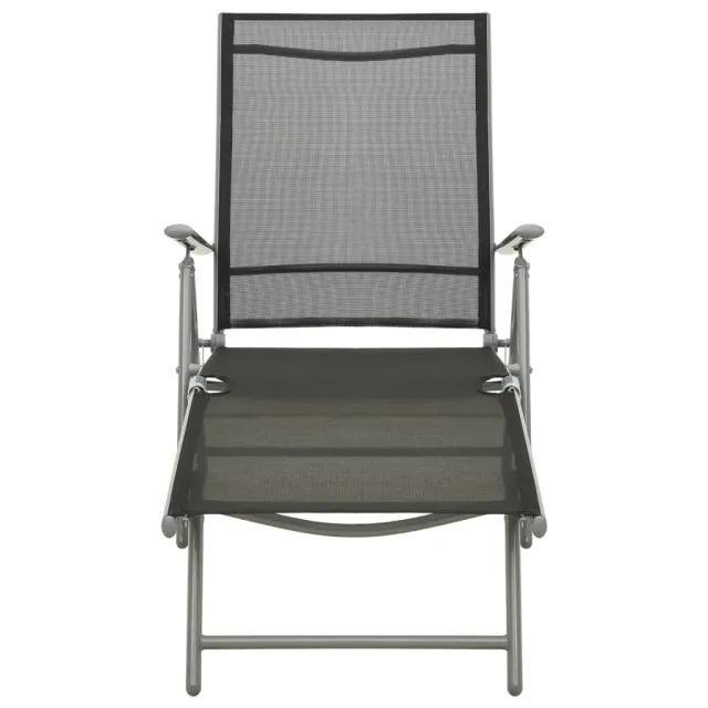 Salon de jardin 3 pcs textilène et aluminium argenté