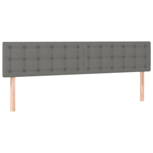 Tête de lit à LED Gris foncé 200x5x78/88 cm Tissu
