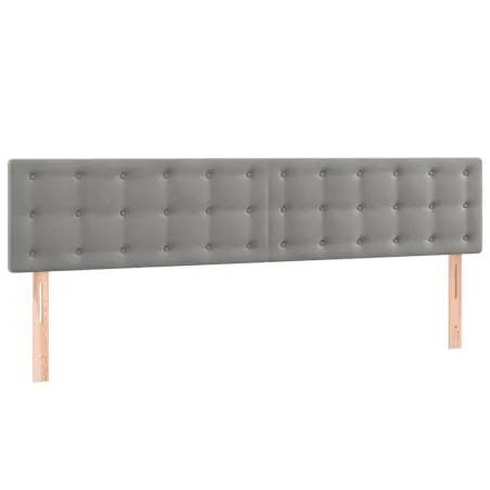 Tête de lit à LED Gris clair 160x5x78/88 cm Velours