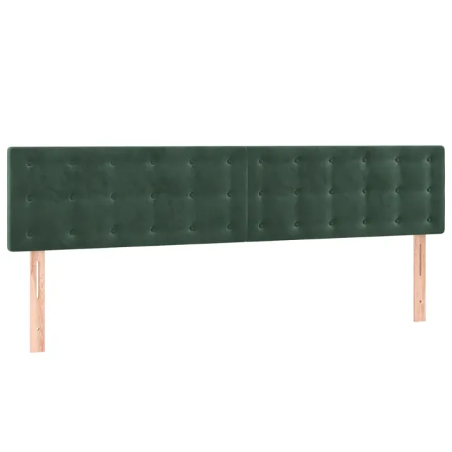 Tête de lit à LED Vert foncé 160x5x78/88 cm Velours