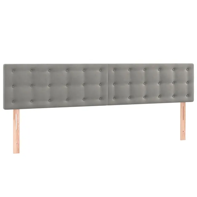 Tête de lit à LED Gris clair 180x5x78/88 cm Velours