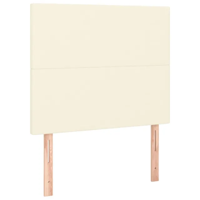 Tête de lit à LED Crème 80x5x118/128 cm Similicuir