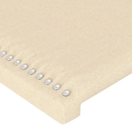 Tête de lit à LED Crème 100x5x118/128 cm Tissu