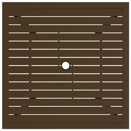 Table de jardin Marron 81,5x81,5x72 cm Acier