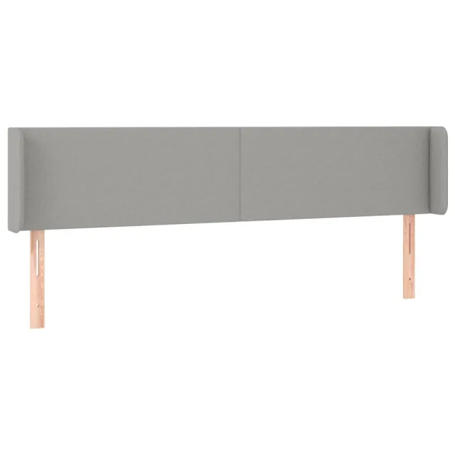 Tête de lit à LED Gris clair 183x16x78/88 cm Tissu