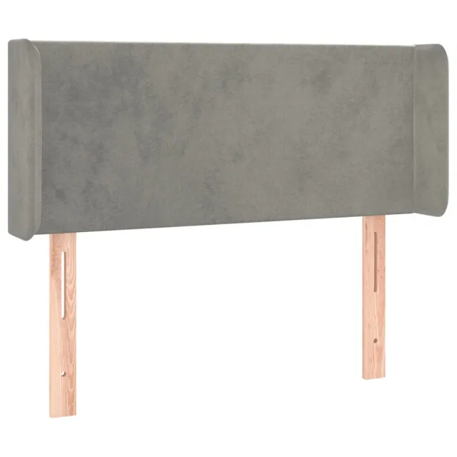 Tête de lit à LED Gris clair 83x16x78/88 cm Velours