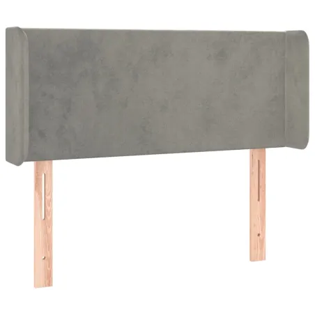 Tête de lit à LED Gris clair 83x16x78/88 cm Velours
