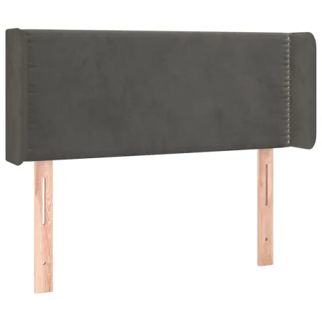Tête de lit à LED Gris foncé 103x16x78/88 cm Velours