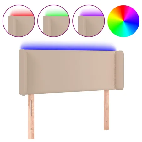Tête de lit à LED Cappuccino 83x16x78/88 cm Similicuir