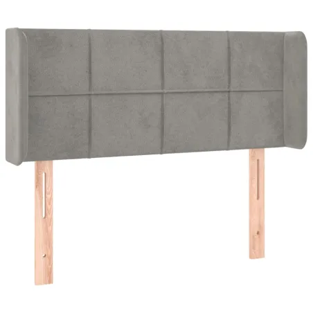 Tête de lit à LED Gris clair 103x16x78/88 cm Velours