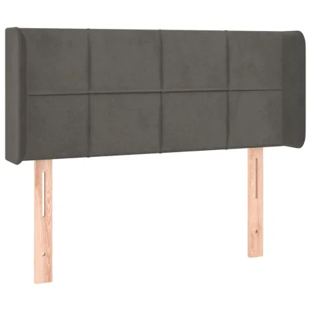 Tête de lit à LED Gris foncé 103x16x78/88 cm Velours