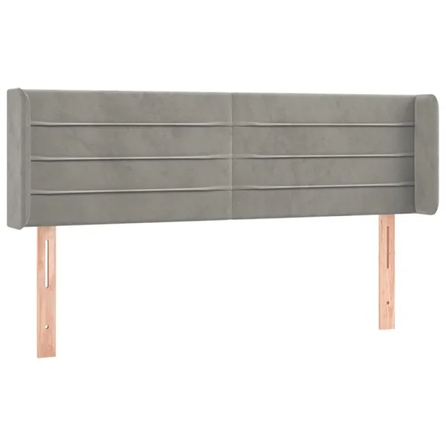 Tête de lit à LED Gris clair 147x16x78/88 cm Velours