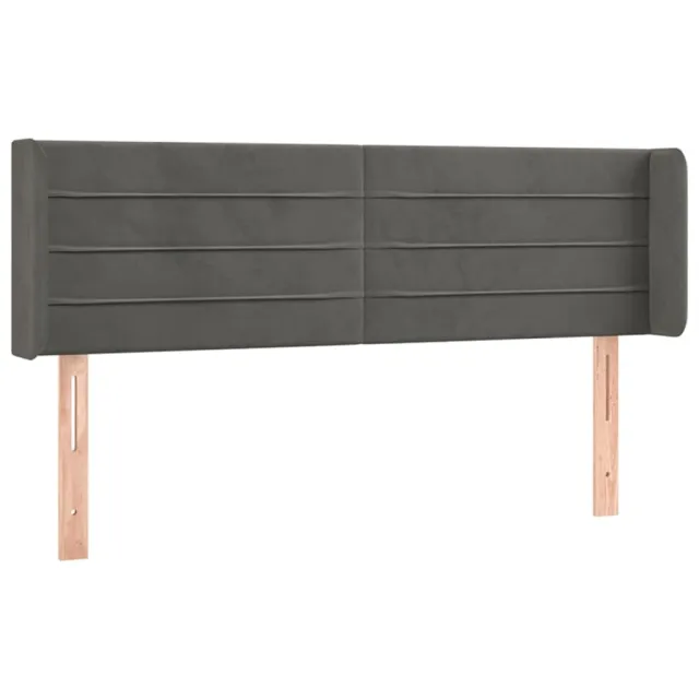 Tête de lit à LED Gris foncé 147x16x78/88 cm Velours