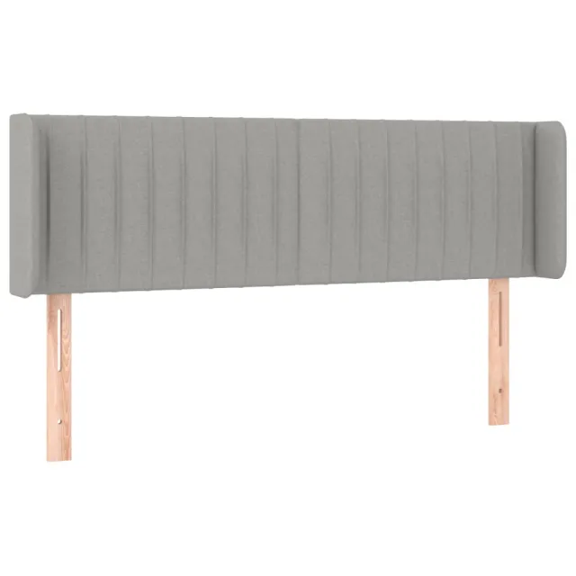 Tête de lit à LED Gris clair 147x16x78/88 cm Tissu