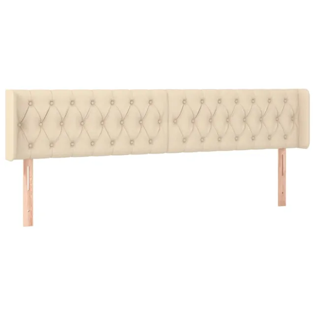 Tête de lit à LED Crème 183x16x78/88 cm Tissu