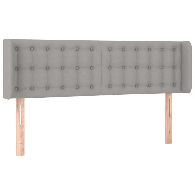 Tête de lit à LED Gris clair 147x16x78/88 cm Tissu