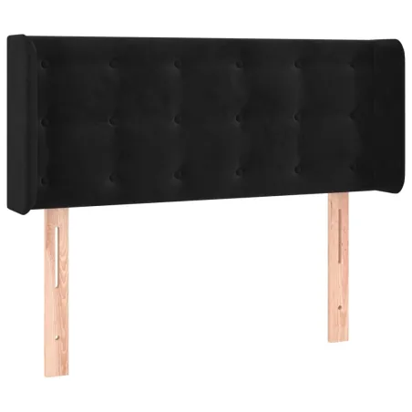 Tête de lit à LED Noir 83x16x78/88 cm Velours