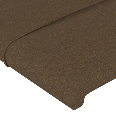 Tête de lit à LED Marron foncé 83x16x118/128 cm Tissu