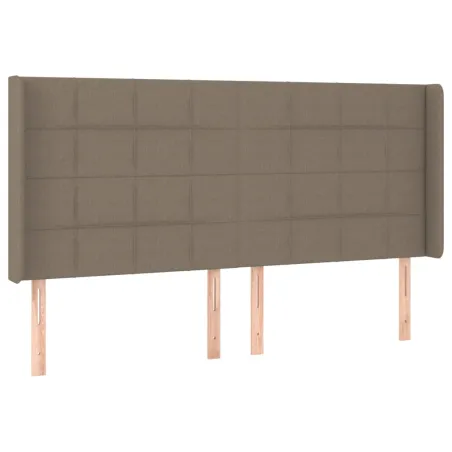 Tête de lit à LED Taupe 163x16x118/128 cm Tissu