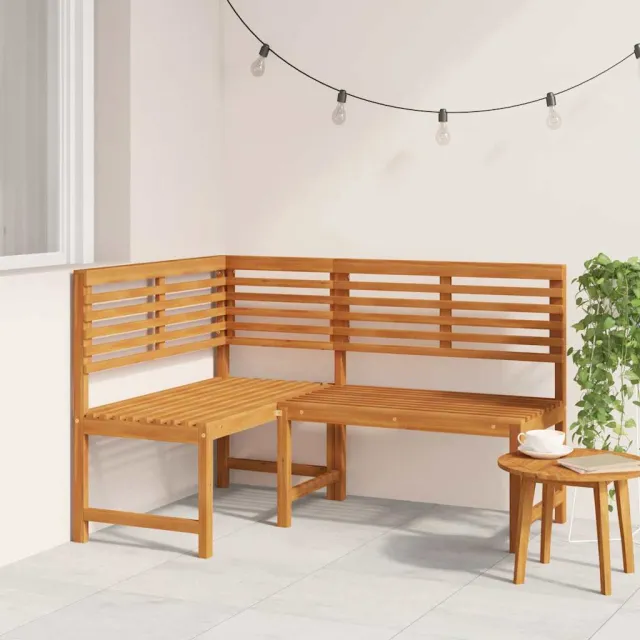 Banc d'angle de jardin 140 cm Bois solide d'acacia