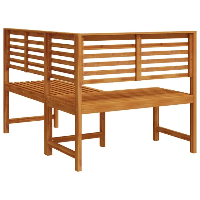 Banc d'angle de jardin 140 cm Bois solide d'acacia