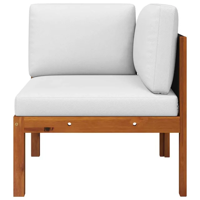 Canapés d'angle de jardin 2 pièces avec coussins Bois d'acacia et corde