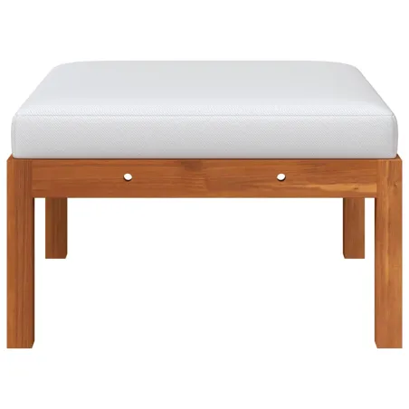 Salon de jardin 3 pièces avec coussins en bois d'acacia et corde