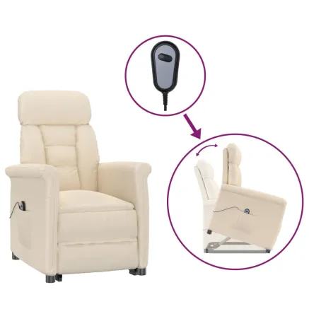 Fauteuil inclinable électrique Beige Microfibre 2