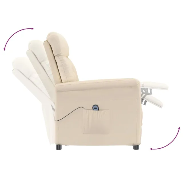 Fauteuil inclinable électrique Beige Microfibre