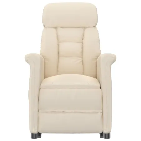 Fauteuil électrique de massage Beige microfibre