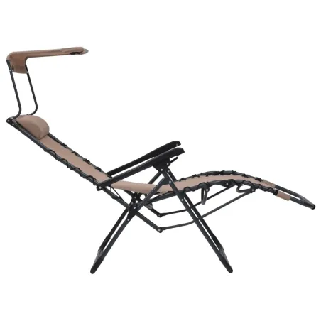 Chaise pliable de terrasse Textilène Taupe