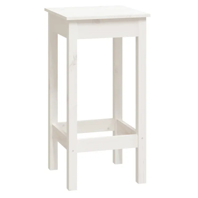 Ensemble de bar 9 pcs Blanc Bois de pin massif