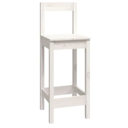 Ensemble de bar 9 pcs Blanc Bois de pin massif