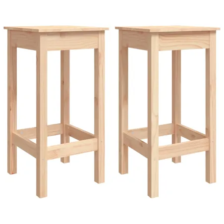 Ensemble de bar 3 pcs Bois de pin massif